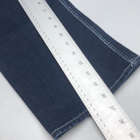 LIKE NEW VINTAGE SILVER SANTORINI CROP JEANS 31x26 ⭐️ - Picture 12 of 14